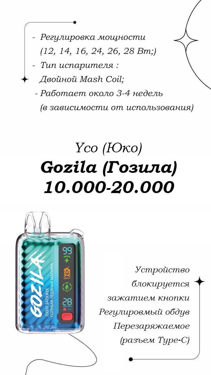 GOZILA 20000 затяжек