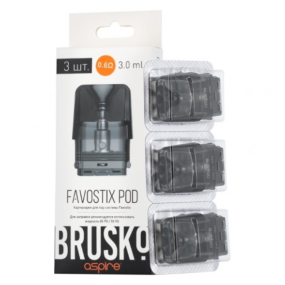 Картридж BRUSKO FAVOSTIX 0,6 Ом (упаковка 3 шт) 1