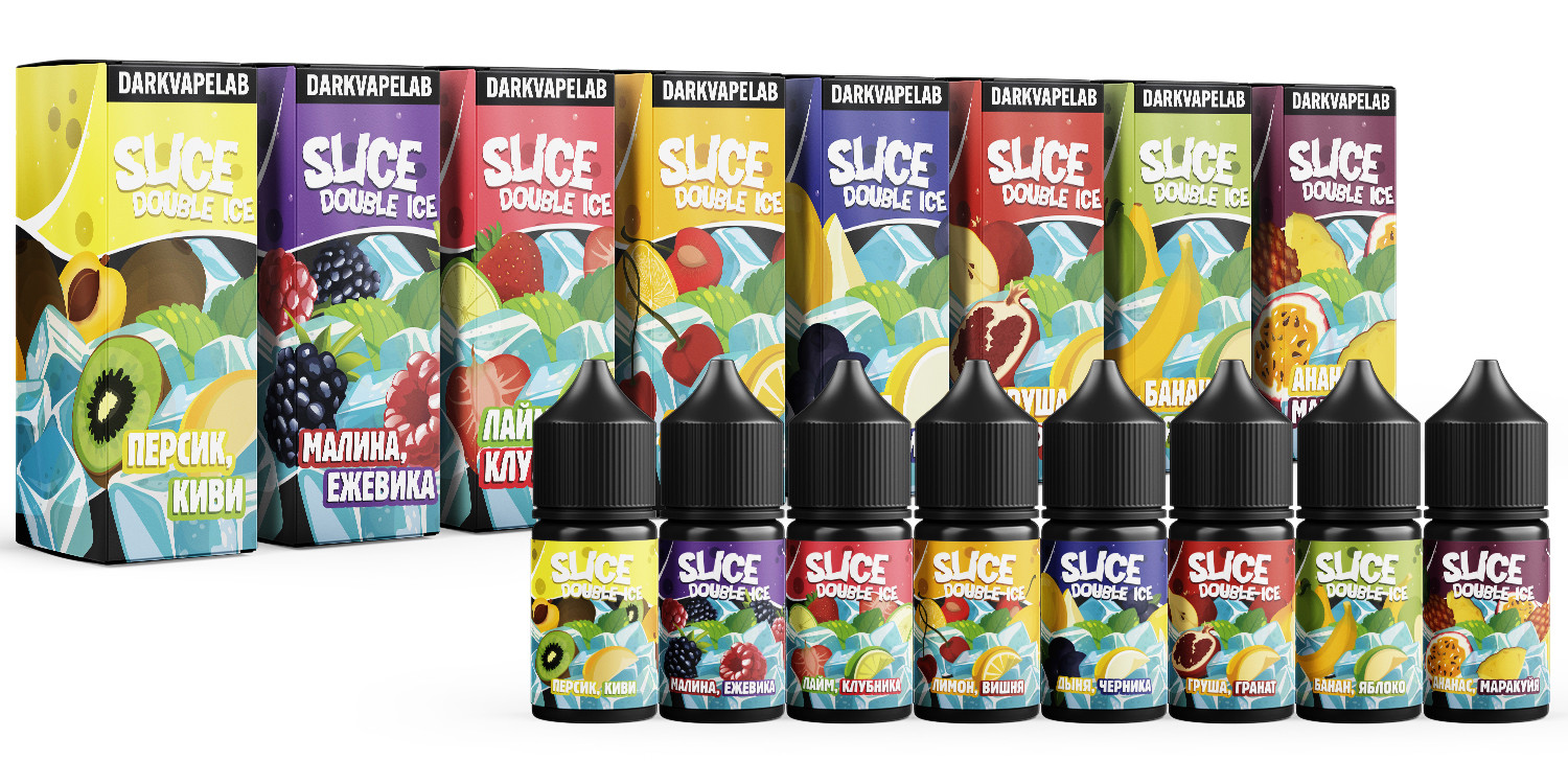 Жидкость DARKVAPELAB SLICE DOUBLE ICE [30ML 20MG HARD] 1