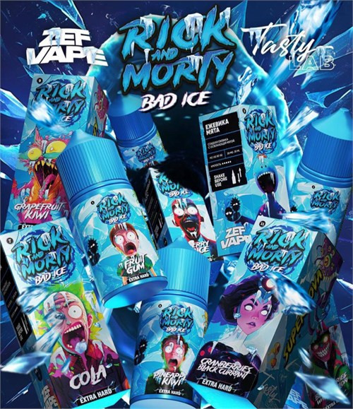 Жидкость Rick and Morty Bad Ice от Tasty Lab 30 мл 20 мг hard 1